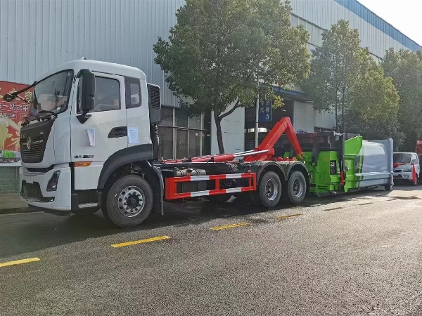 6x4 DONGFENG Hook Lift Garbage Truck